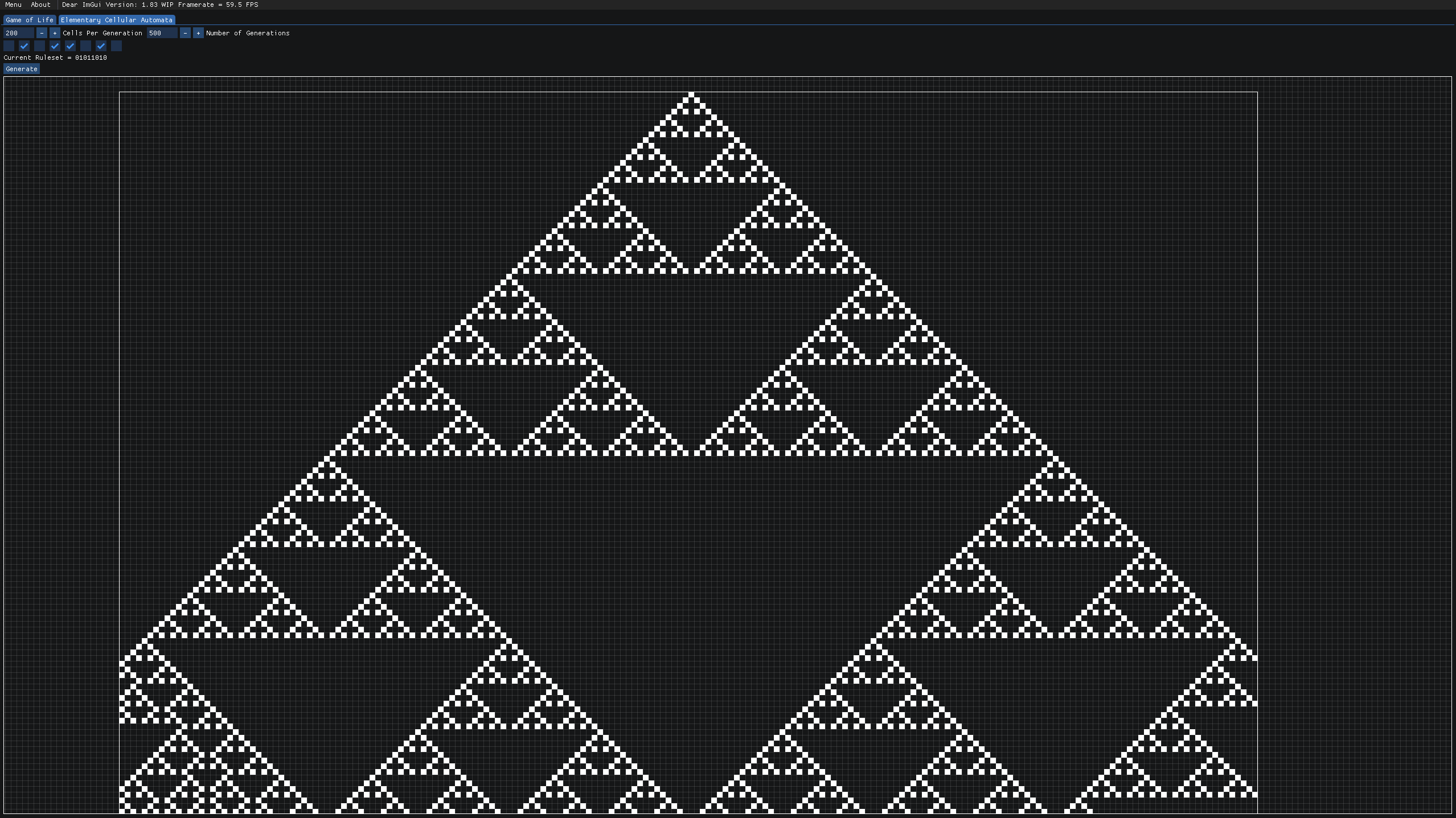 **Elementary Cellular Automata: Rule 90**